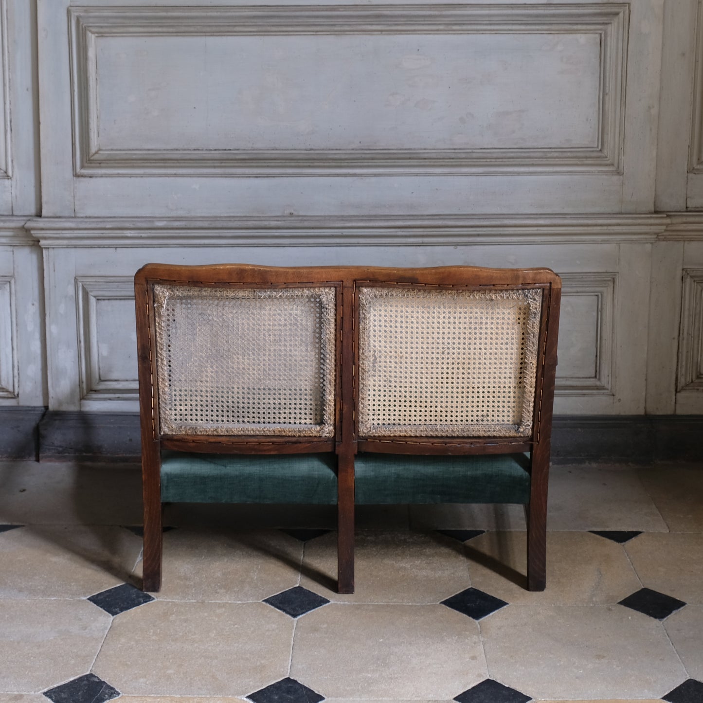 19TH CENTURY CANE BACKED SETTEE