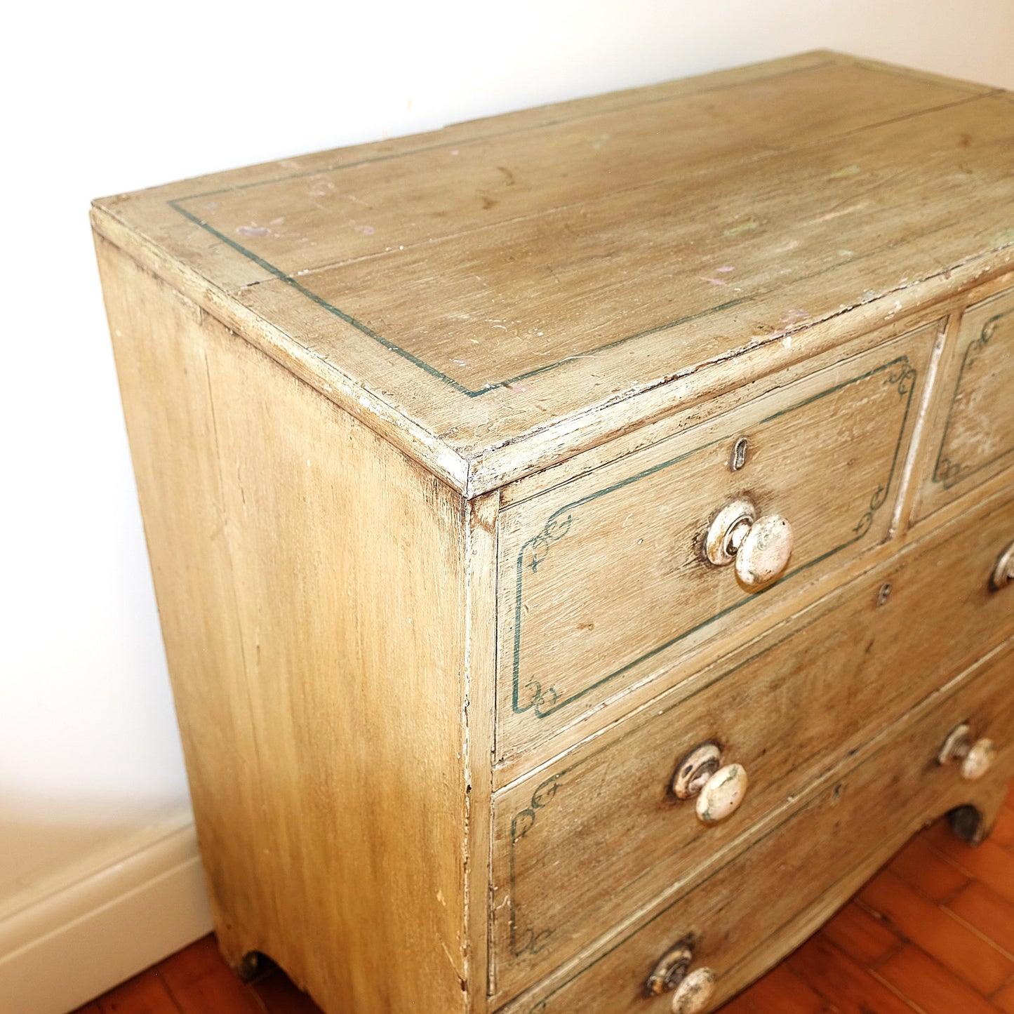 EDWARDIAN PAINTED CHEST OF DRAWERS