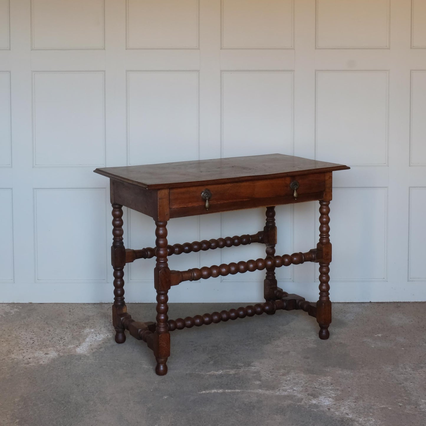 19th Century Antique Oak Bobbin Side Table by Summerfield & Scott