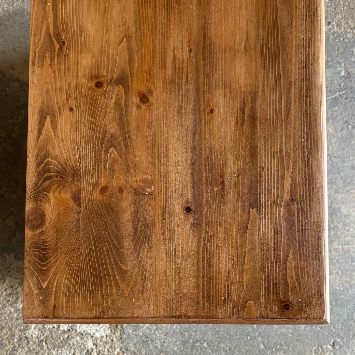 A large pine chest of drawers. With two short over four long drawers.  In good and sturdy condition. 