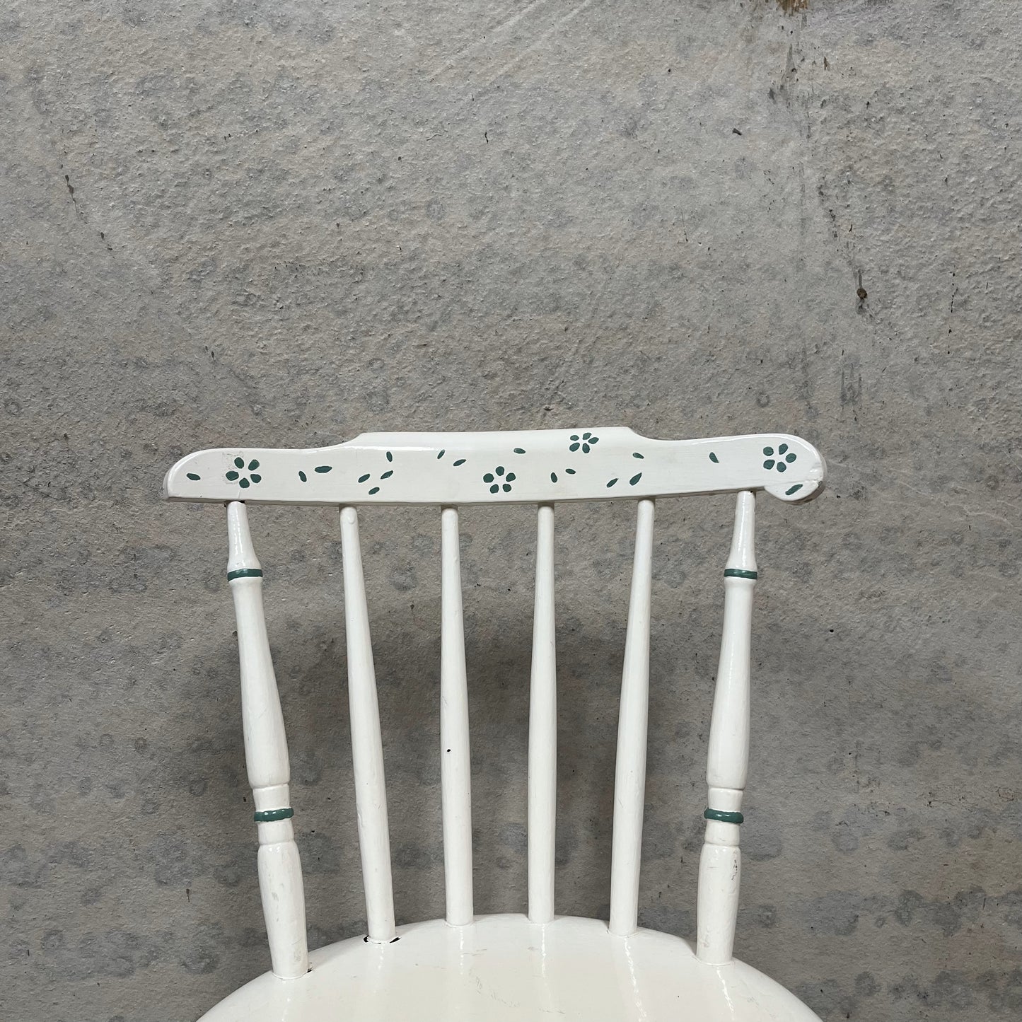 FOUR WHITE PAINTED KITCHEN CHAIRS